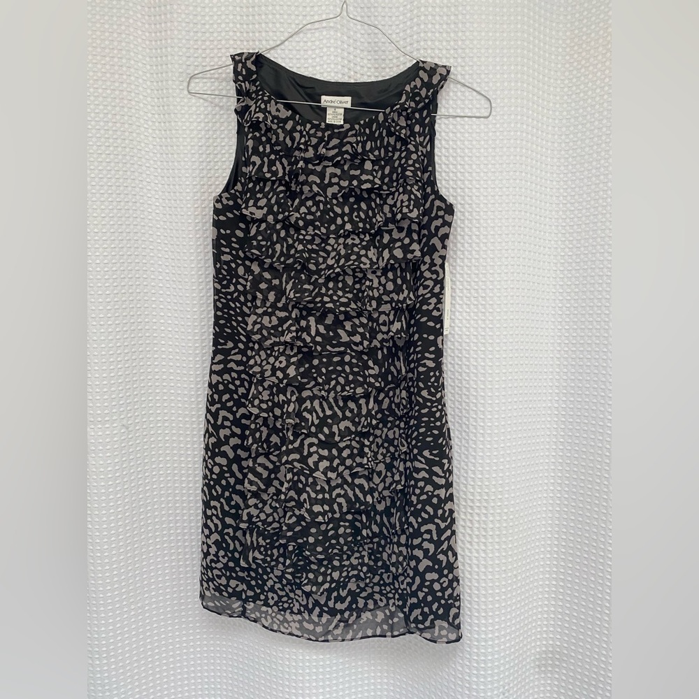 Andre Oliver Black Spotted Dress